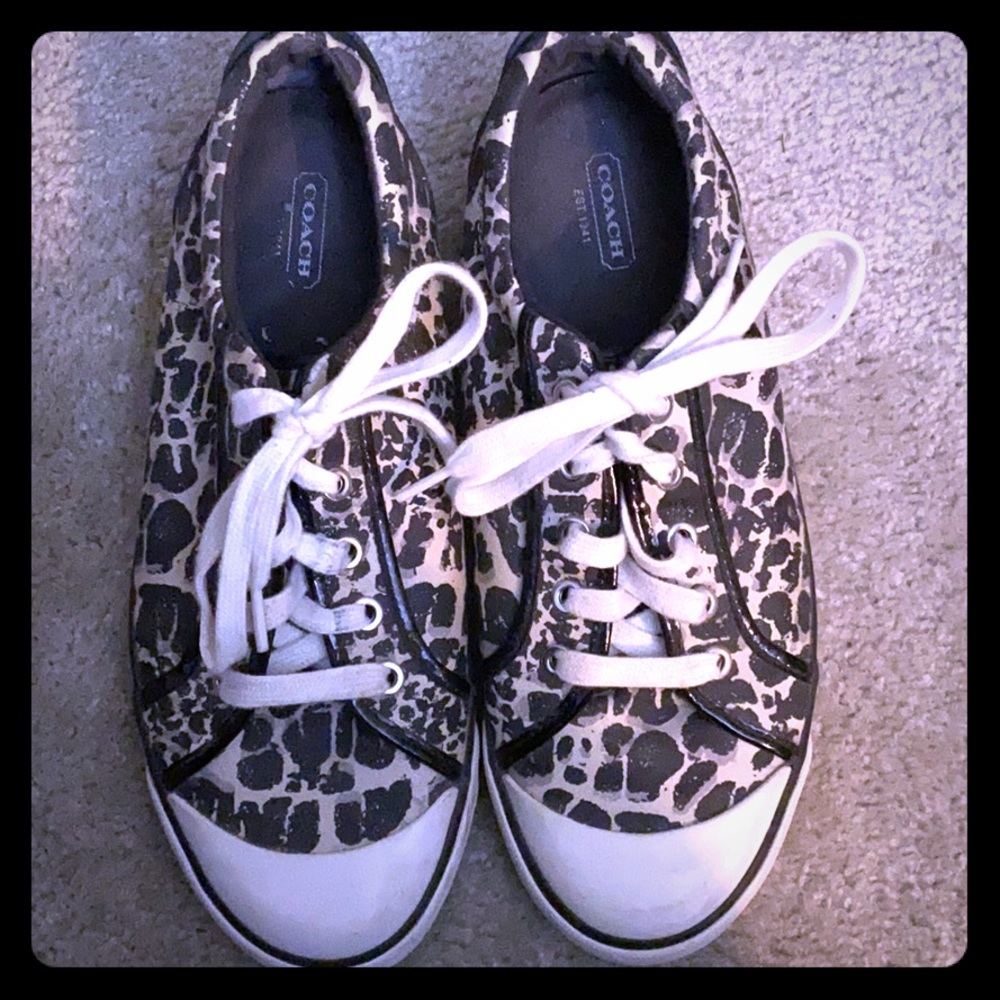 Coach leopard print shoes